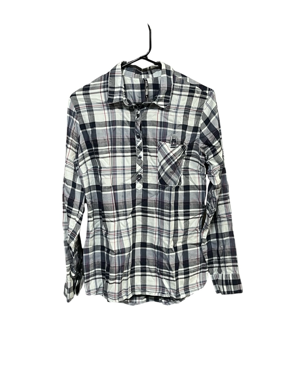 Kuhl Spektra Plaid Popover Shirt Women L Tencel Gorpcore Hiking Outdoors